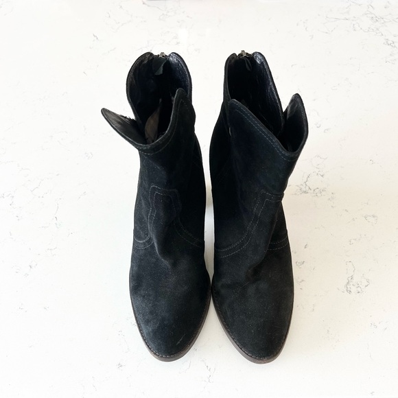 AUQUATALIA Suede Cold Weather Lined Waterproof Stack Heeled Booties - Picture 4 of 9